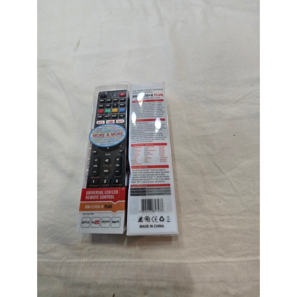 Universal LED LCD TV Remote Control RM-L1130+X PLUS for Samsung LG Sony Netflix